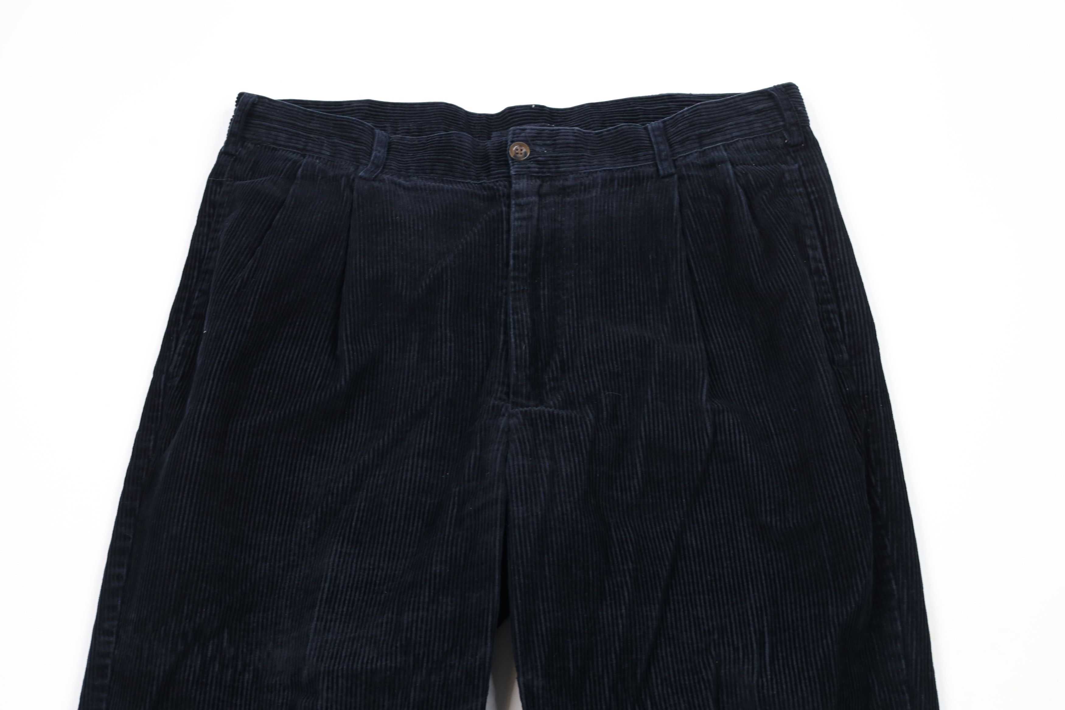 Vintage Vintage 90s Streetwear Cuffed Wide Leg Corduroy Pants Size US 34 / EU 50 - 2 Thumbnail