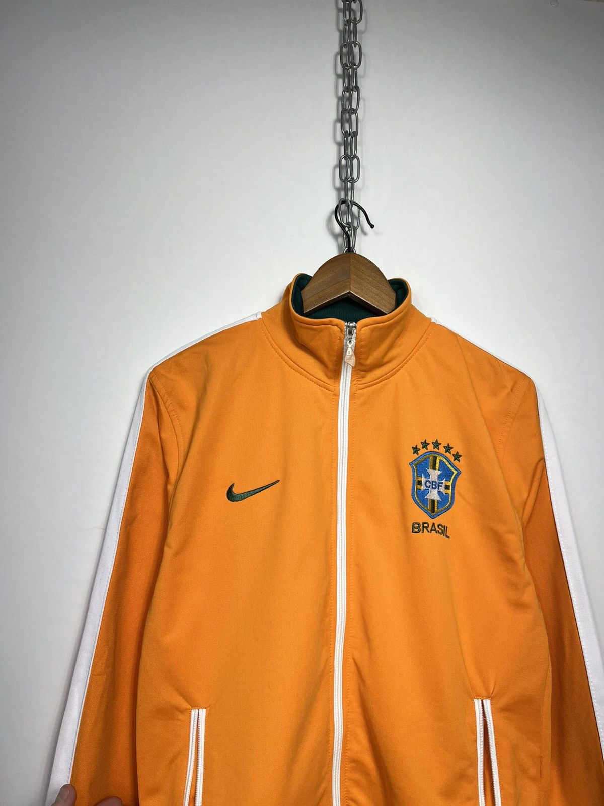 Vintage Rare Vintage Nike Brazil Soccer Track Top Jacket Size US M / EU 48-50 / 2 - 2 Thumbnail