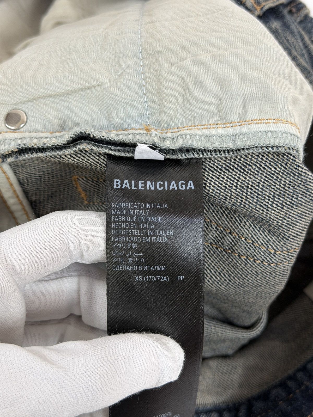 Balenciaga Balenciaga Medium Fit All Over Logo Dark Blue Denim Pants Size US 28 / EU 44 - 11 Thumbnail