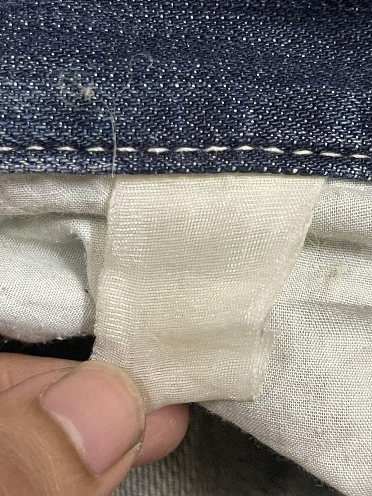 Denime Vintage Japanese Brand Blue Bleached Style Distress Jeans Size US 32 / EU 48 - 9 Thumbnail