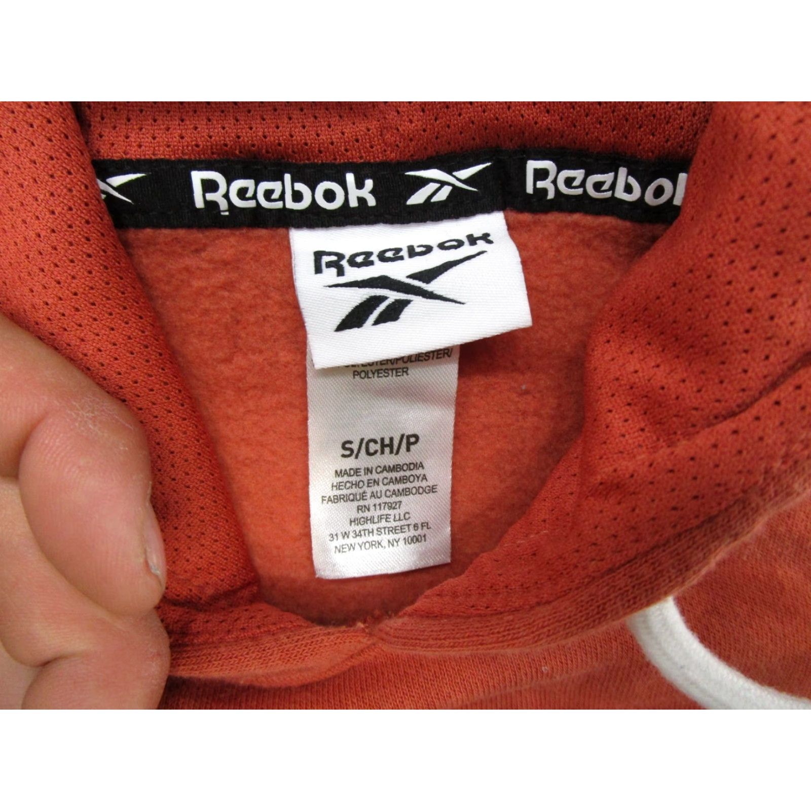 Reebok Reebok Pullover Hoodie Men Size S Orange Kangaroo Pocket Stretch Sweatshirt Size US S / EU 44-46 / 1 - 3 Thumbnail