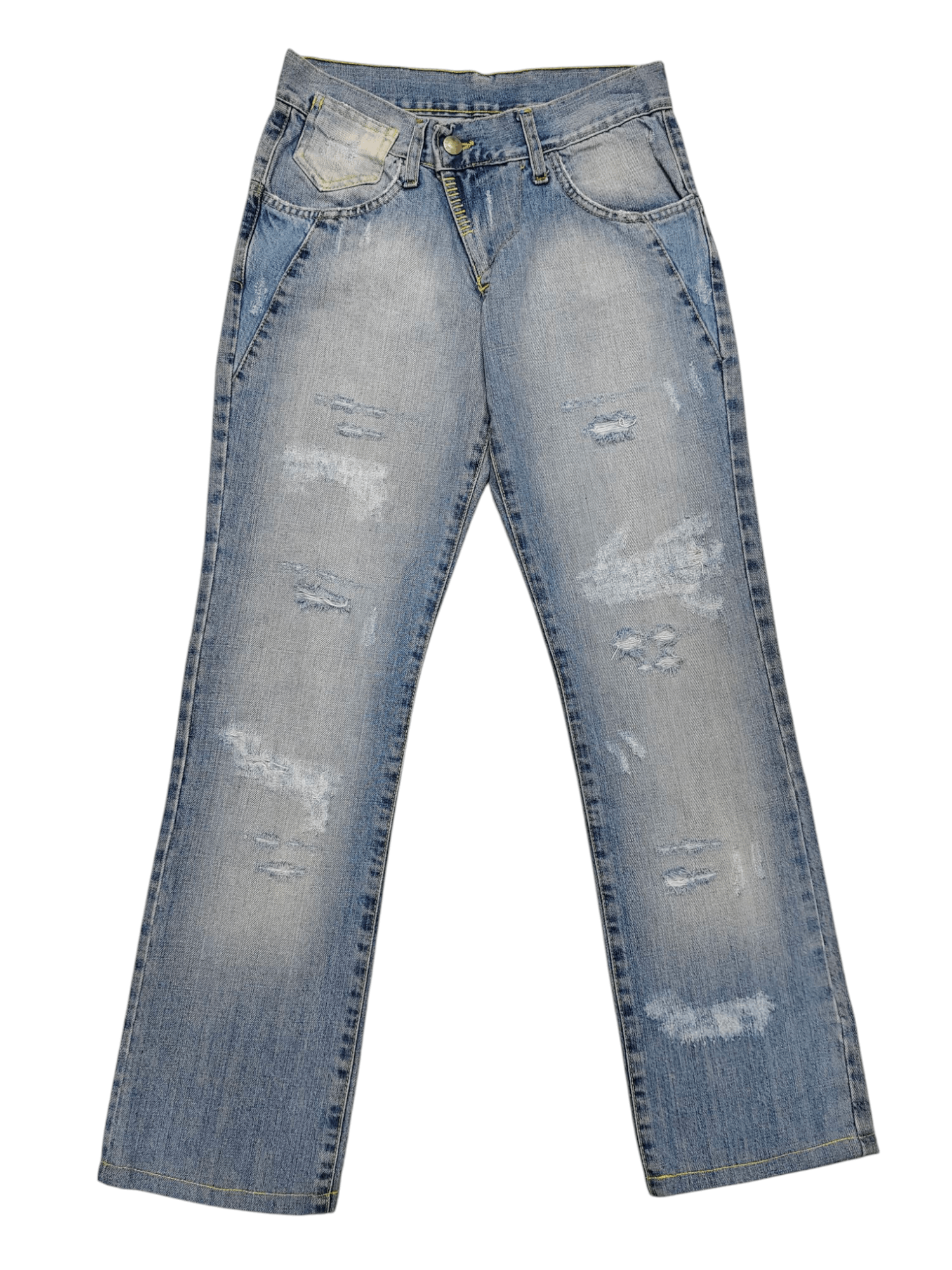 Seditionaries 🇮🇹 Vtg Nini 🇮🇹 Single Pocket Asymmetric Waist Distressed Size 27" / US 4 / IT 40 - 1 Thumbnail
