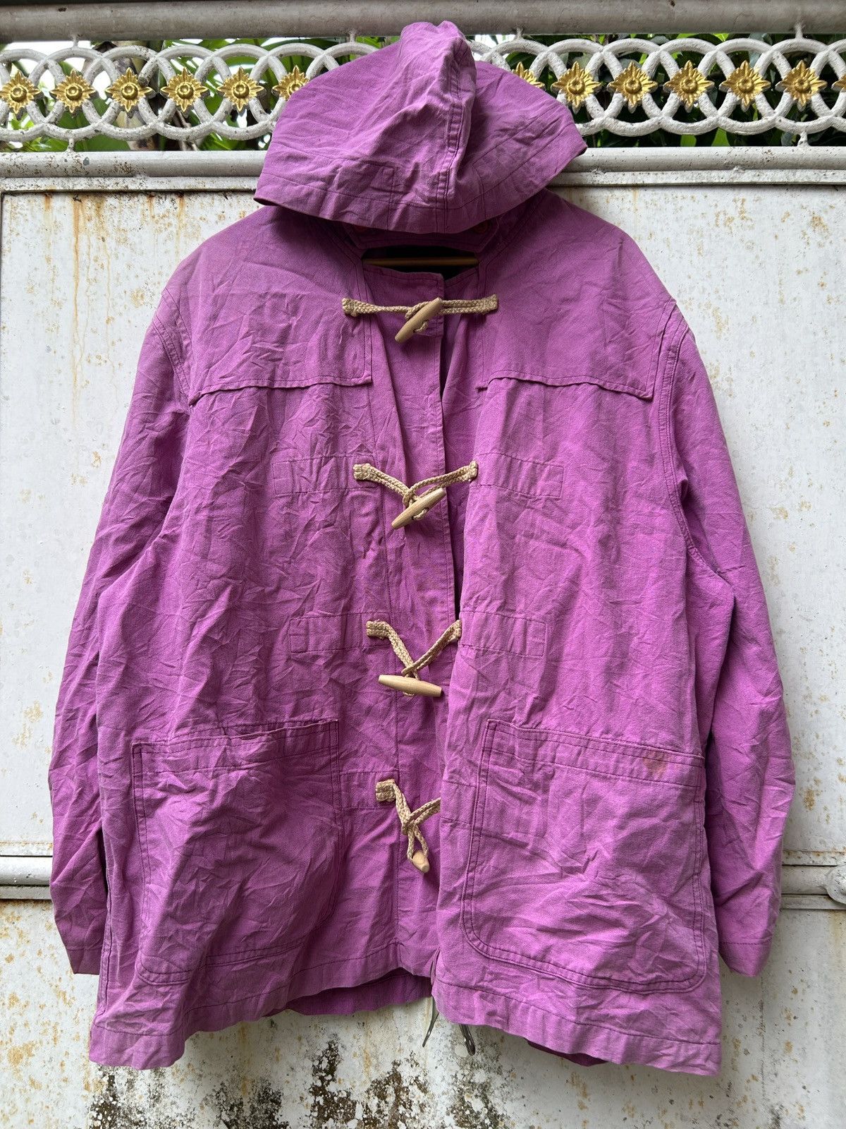 Vintage Vintage 80s-90s Polo Ralph Lauren Toggle Hoodie Sun Faded Size US L / EU 52-54 / 3 - 3 Thumbnail