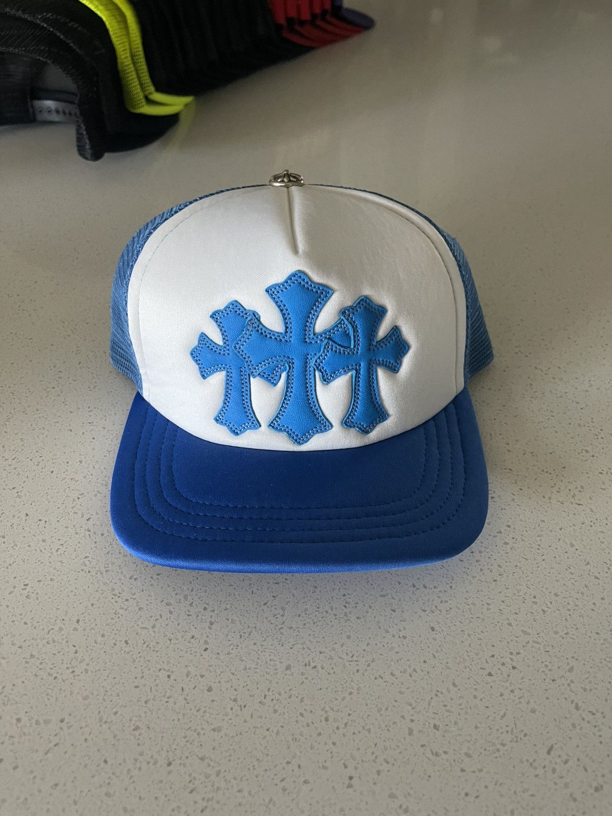 Blue Chrome Hearts Hat | Grailed