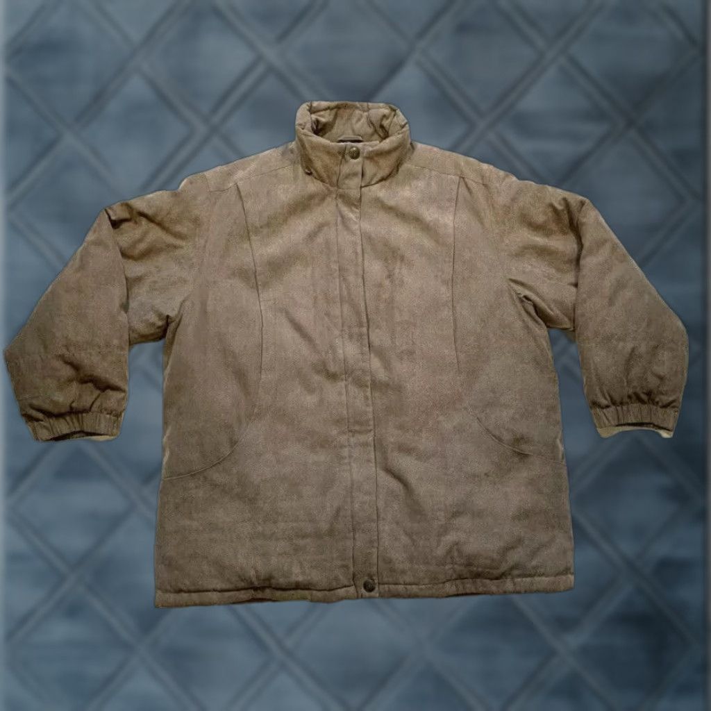 Vintage Bromley Sport Down & Feathers Insulated Suede Parka Puffer Jacket Coat Brown XL Unisex Adults Men Women Distinctly Casual Winter Fall Size XL / US 12-14 / IT 48-50 - 1 Thumbnail