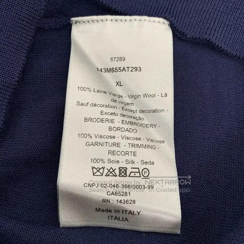 Dior Dior Wool Pullover in Navy XL Size . Size US XL / EU 56 / 4 - 8 Thumbnail