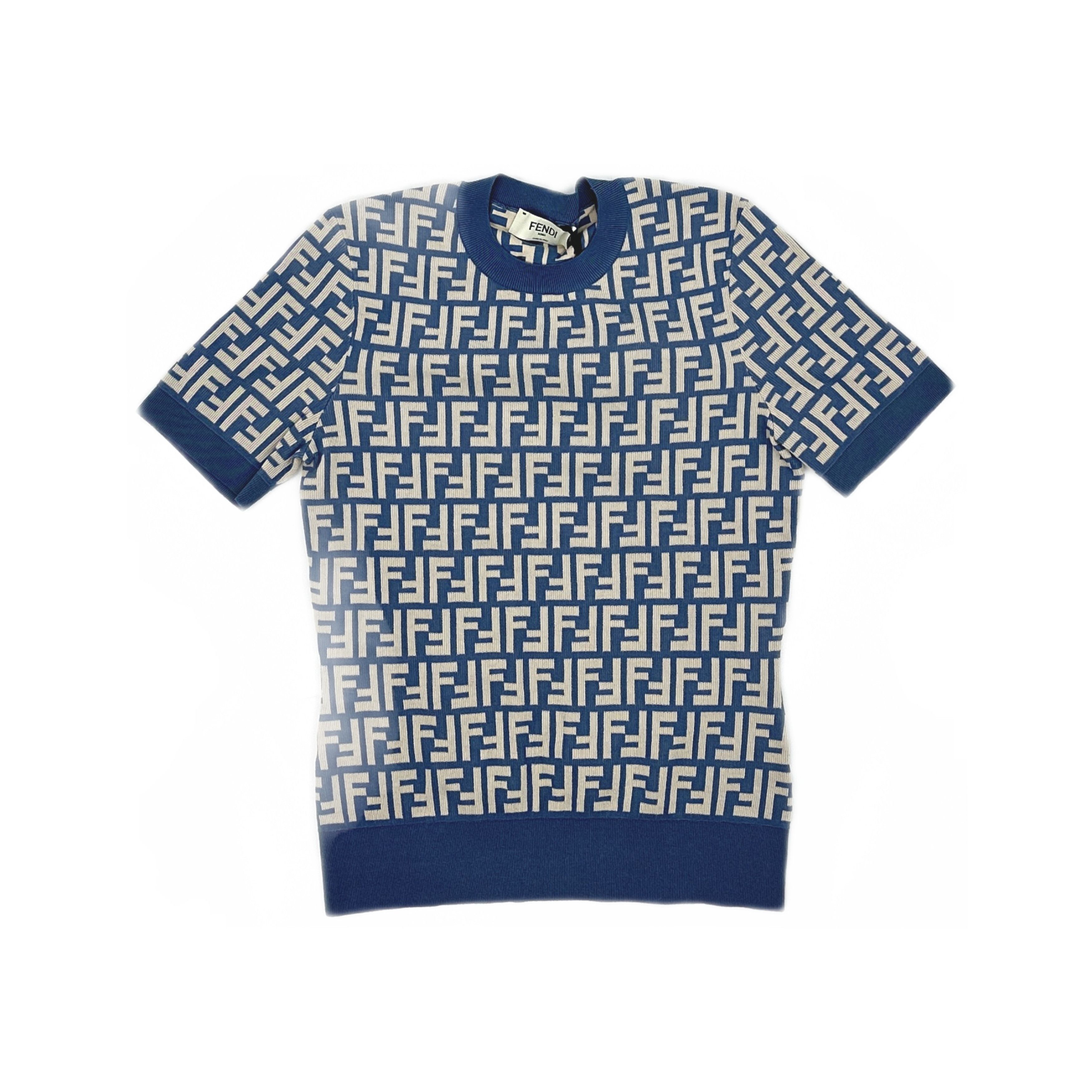 Fendi Fendi FF Logo Short Sleeve Sweater IT 42 Size M / US 6-8 / IT 42-44 - 1 Thumbnail