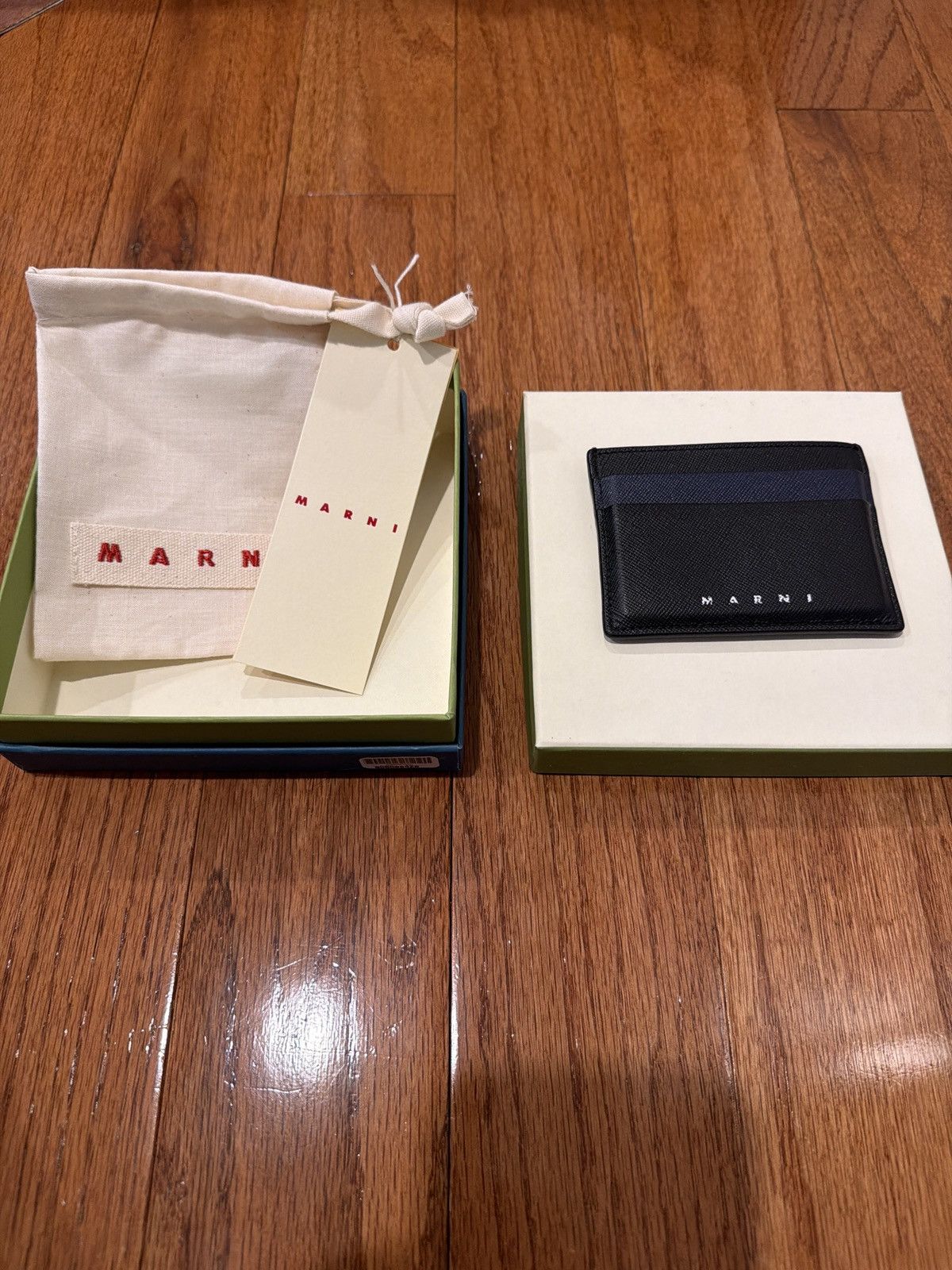 Marni Marni Card Case ‘Black/Blublack’ Size ONE SIZE - 2 Thumbnail