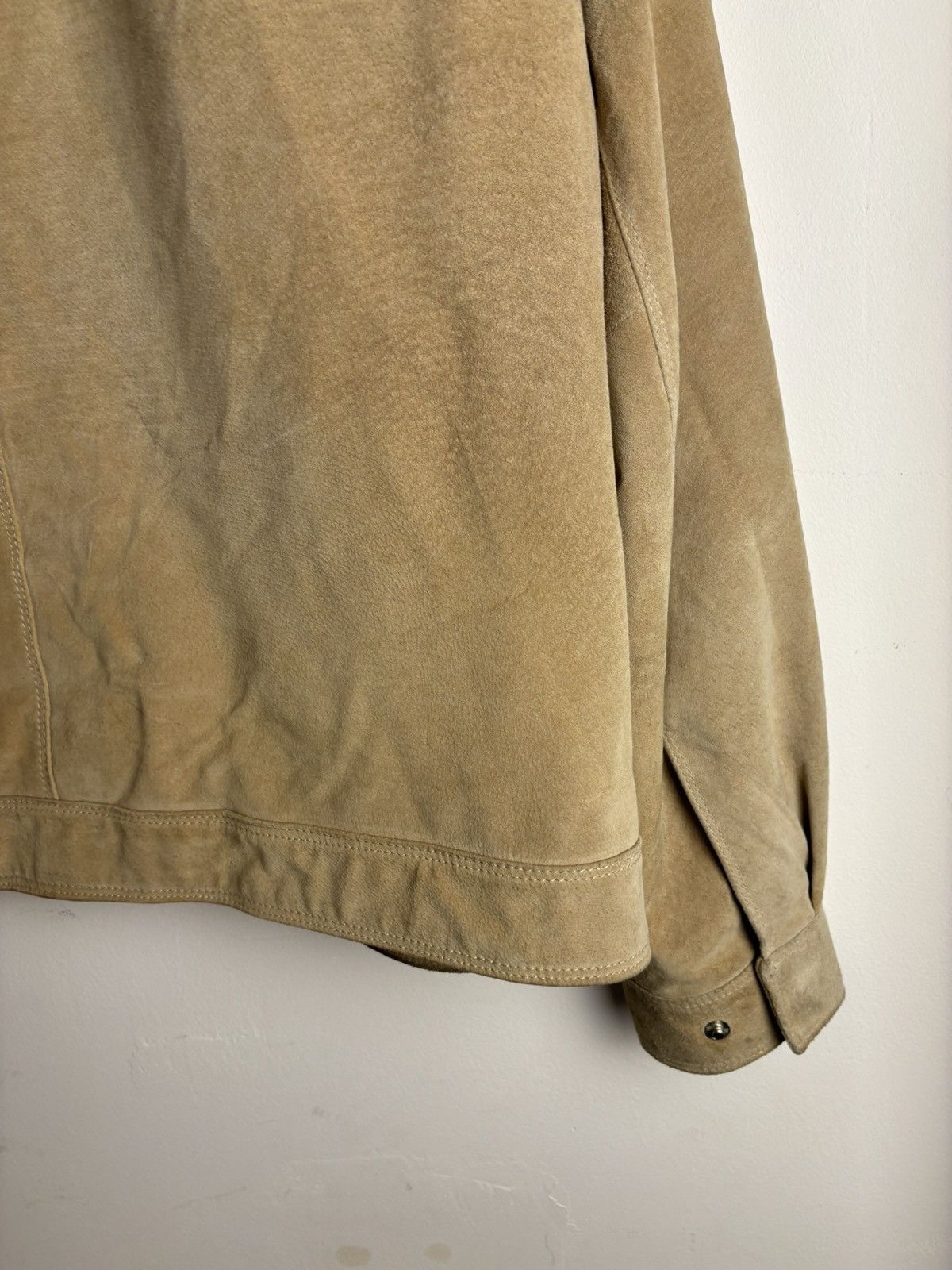 Vintage Vintage Suede Marco Manzini Beigee Zip Jacket Size US L / EU 52-54 / 3 - 16 Thumbnail