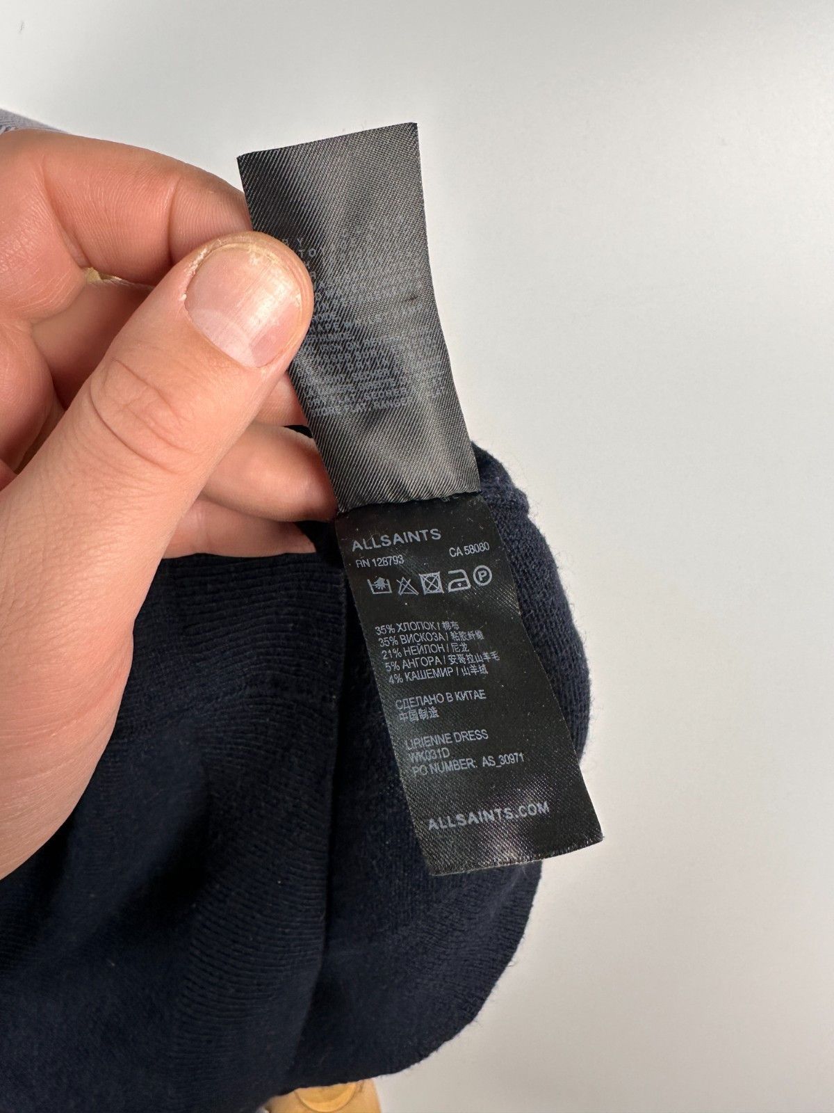 Allsaints All Saints Mini Dress Cotton Cashmere Black Size US2 Size XS / US 0-2 / IT 36-38 - 9 Thumbnail