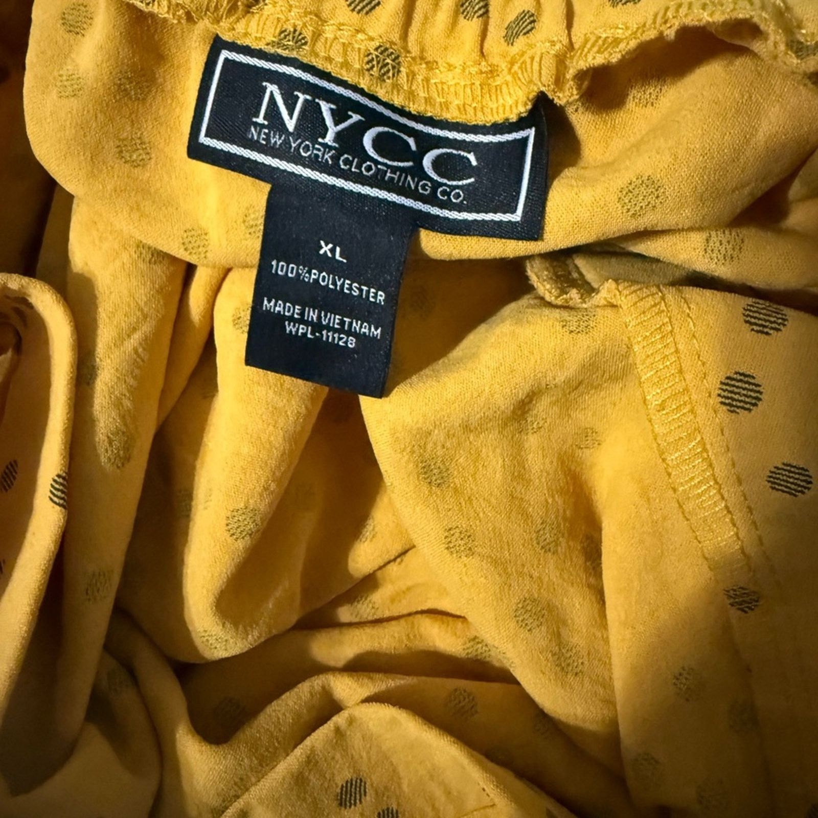 Other Yellow Polka Dot A-Line Skirt Size 38" / US 16 / IT 52 - 3 Thumbnail