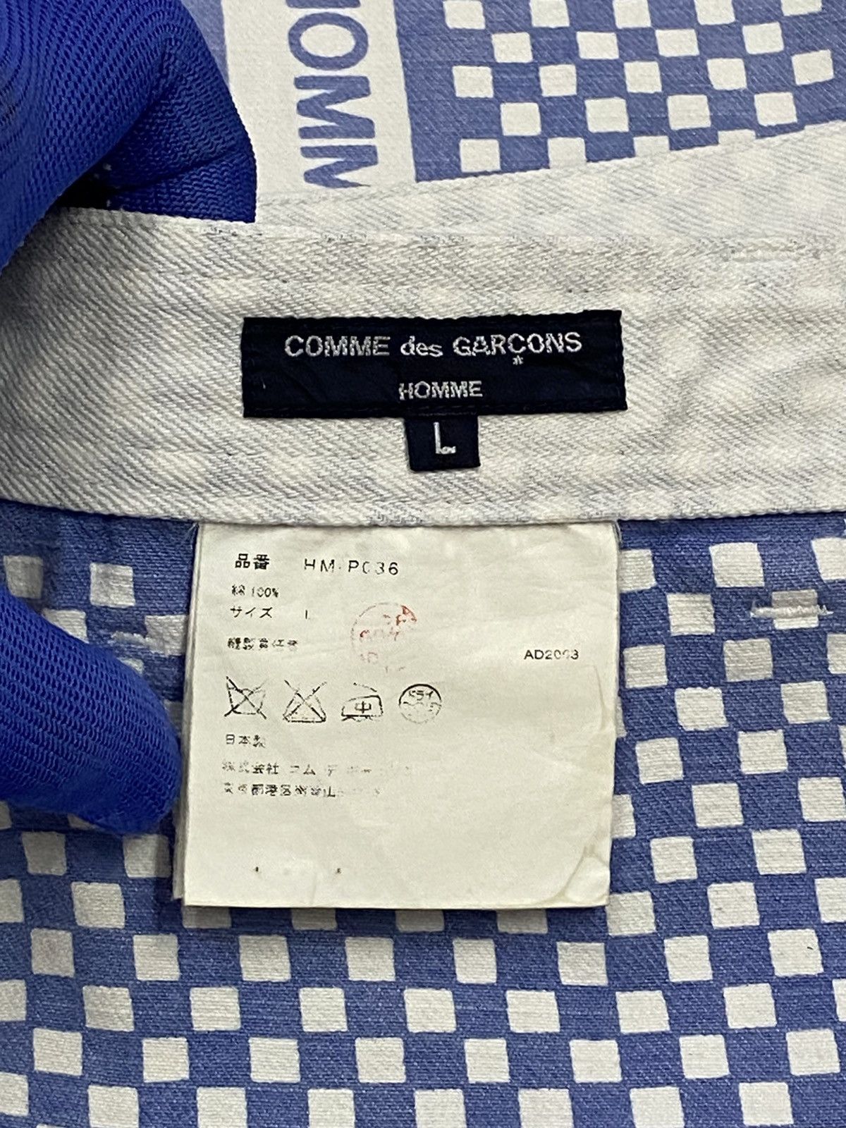 Comme des Garcons Homme Comme Des Garçons Homme AD2003 Chekerboard Denim Pants Size US 33 - 13 Thumbnail