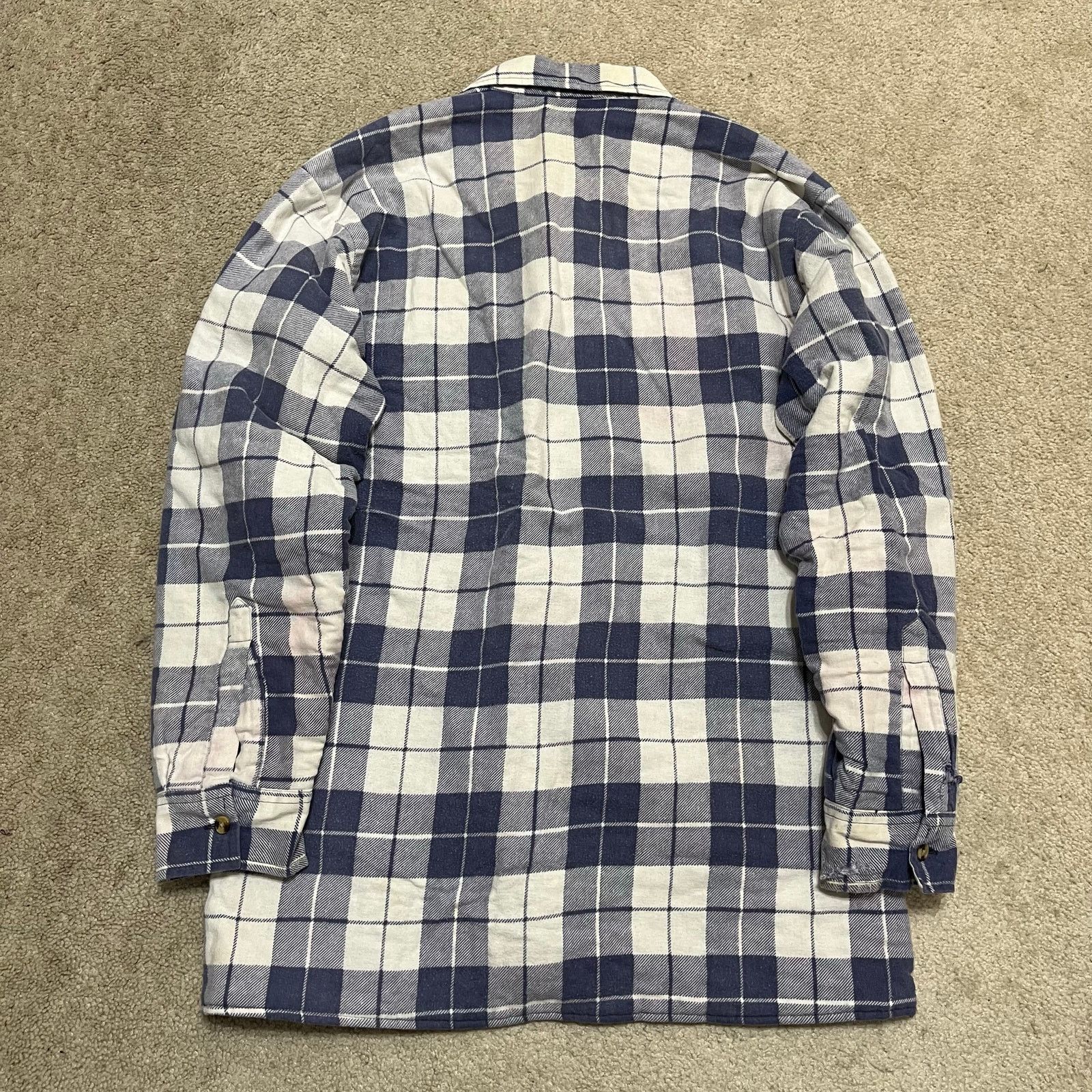 Lee Vintage 80s 90s Lee Lined Purple/Blue/White Plaid Button Up Size US M / EU 48-50 / 2 - 2 Thumbnail