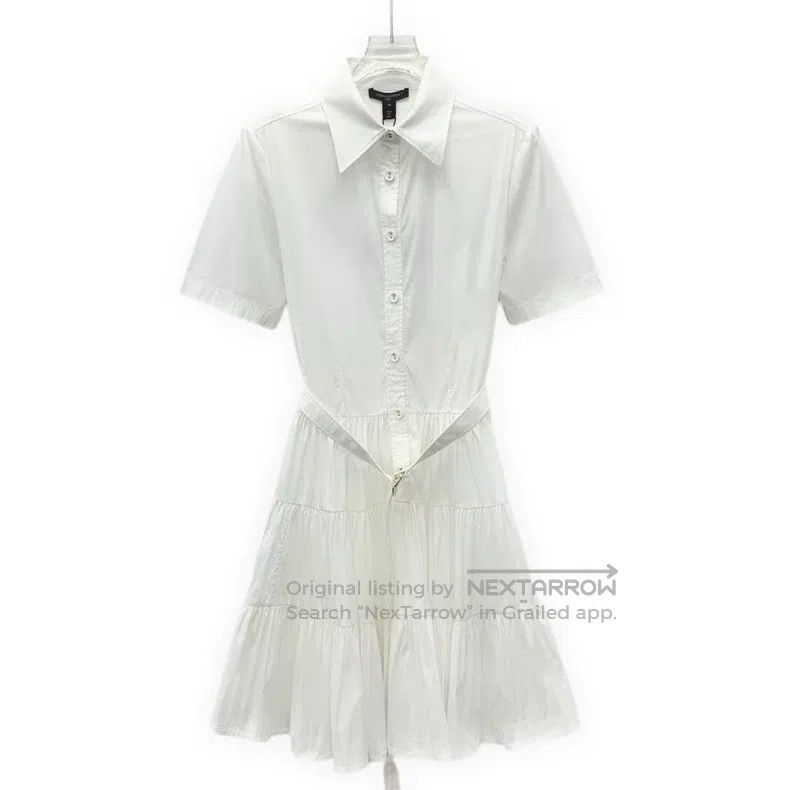 Louis Vuitton Louis Vuitton 25 White Cotton Lapel Single Breasted Short Size XS / US 0-2 / IT 36-38 - 1 Thumbnail