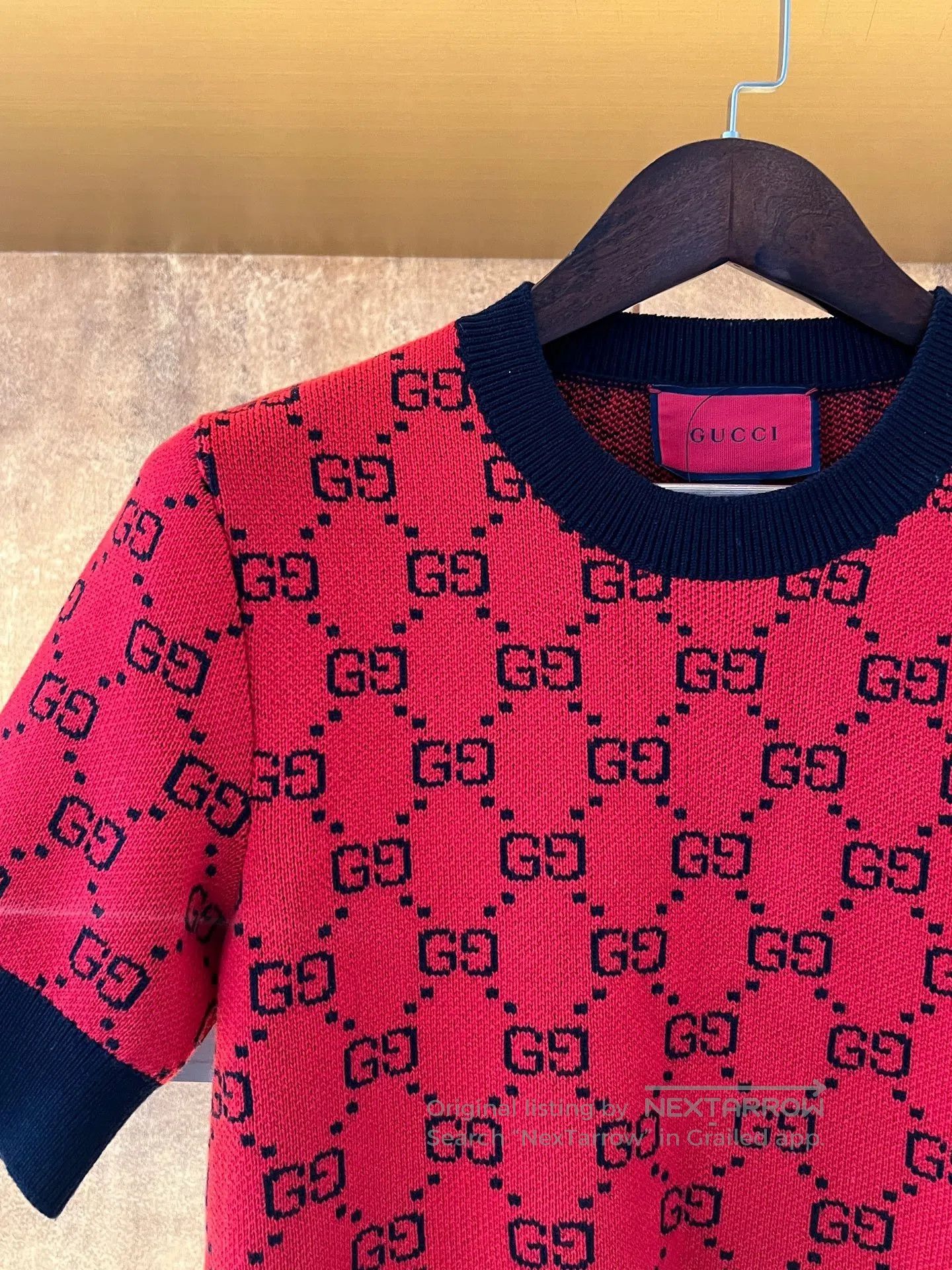 Gucci Guicci All-over Printed Knit Short Sleeve| Size M / US 6-8 / IT 42-44 - 3 Thumbnail