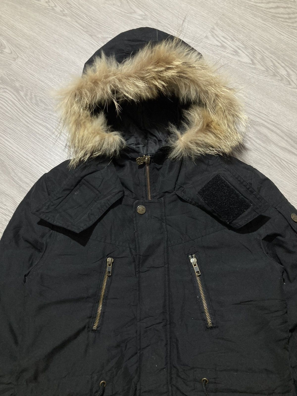 If Six Was Nine 2000s Banana Seven Down Fur Jacket Goa Apocalypse Style Size US S / EU 44-46 / 1 - 7 Thumbnail