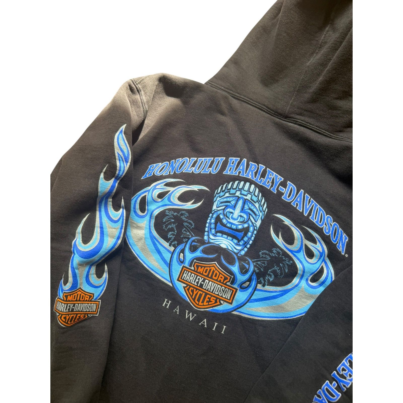 Harley Davidson Vintage Harley Davidson Hawaii Blue Flame Zip Hoodie Size US L / EU 52-54 / 3 - 8 Thumbnail