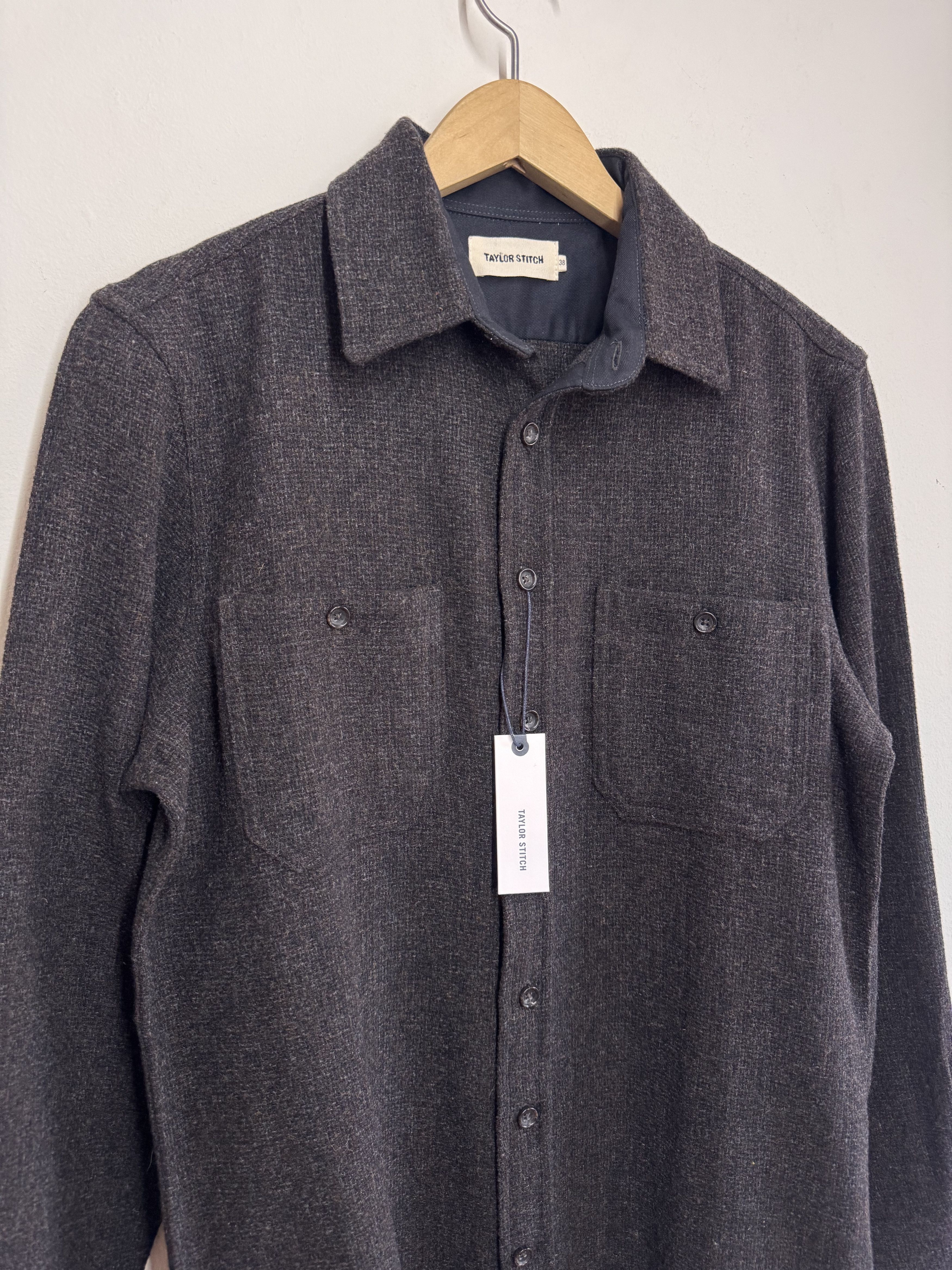 Taylor Stitch Taylor Stitch Service Shirt Moss Melange Wool Size 38 NWT Size US M / EU 48-50 / 2 - 2 Thumbnail