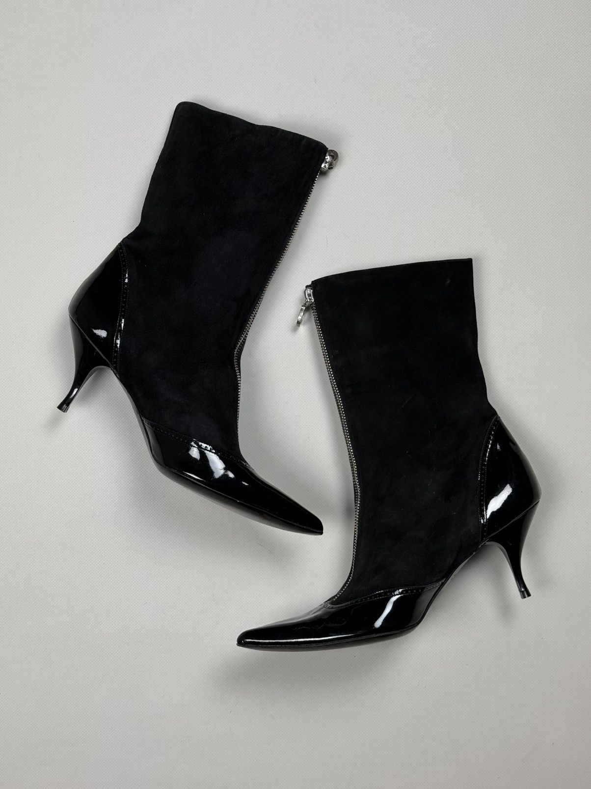 Marc Jacobs Marc Jacobs Heeled Full Zip Leather Suede Ankle Boots Shoes Size US 9.5 / IT 39.5 - 6 Thumbnail