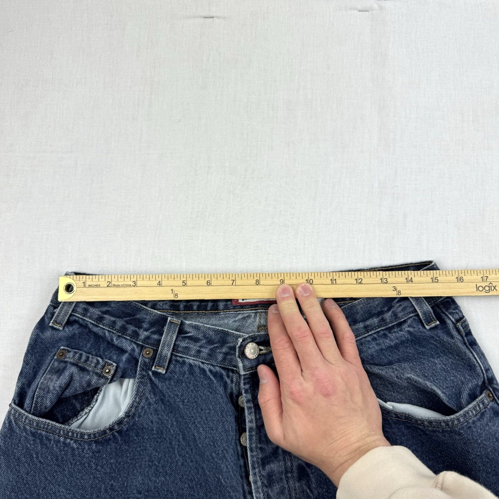 Old Navy VINTAGE Old Navy Jeans Men 35x34 Blue Baggy Grunge Y2K 90s Button Fly 90s Grunge Size US 35 - 6 Thumbnail