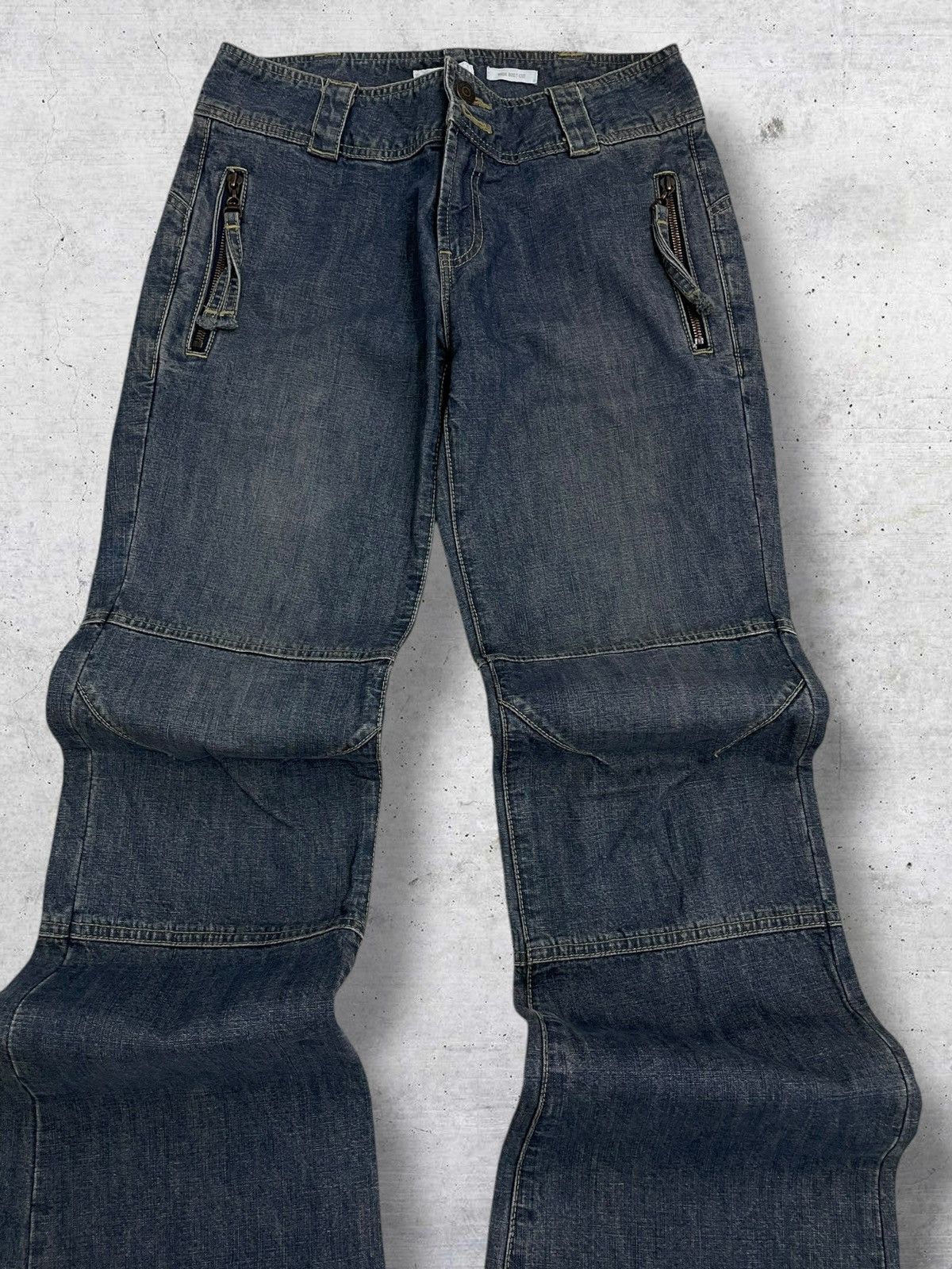 If Six Was Nine VINTAGE INPRIME 90S JAPAN UTILITY FLARED RETRO WORKWEAR JEAN Size US 27 - 4 Thumbnail