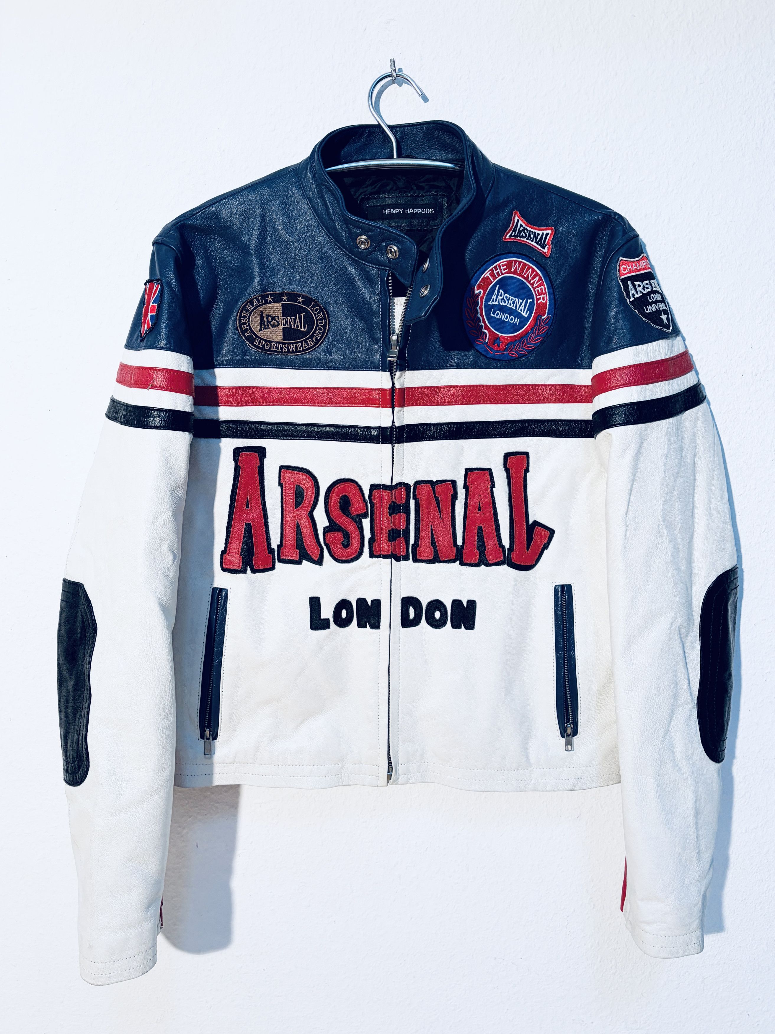 Other Arsenal Leather Biker Jacket 90s Vintage Size US M / EU 48-50 / 2 - 1 Thumbnail