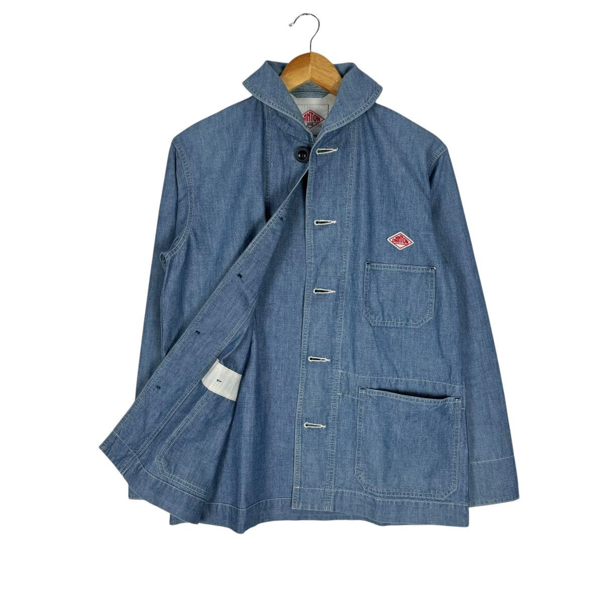 Danton × Japanese Brand ⚡️DANTON SHAWL COLLAR FRENCH CHORE JACKET Size US M / EU 48-50 / 2 - 7 Thumbnail