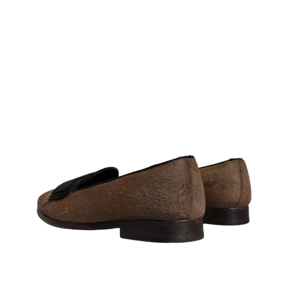 Dolce & Gabbana Dolce & Gabbana Brown Calf Hair Leather Loafers Formal Dress Size US 9 / EU 42 - 4 Thumbnail
