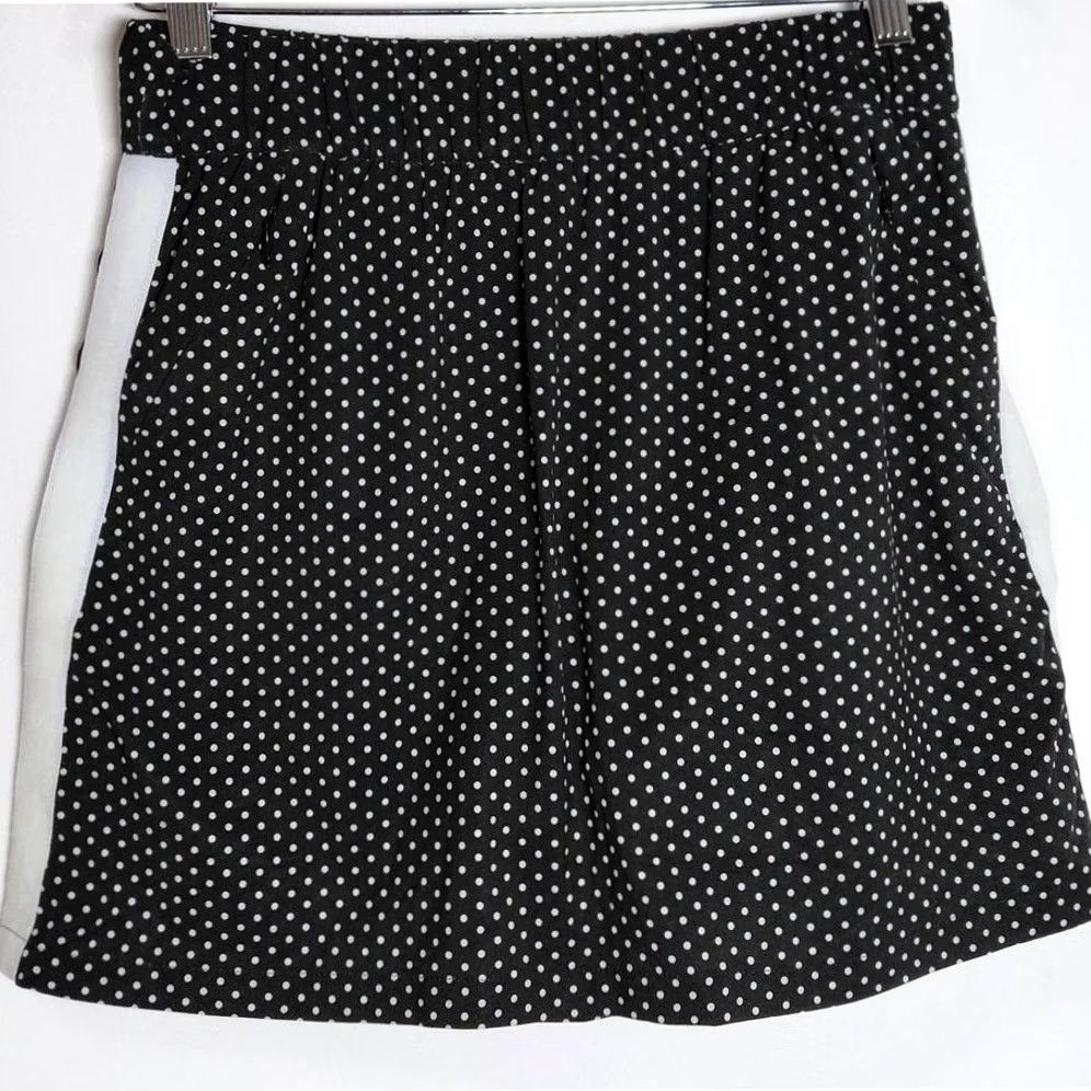 Talbots T by Talbots Skirt Polka Dot Black White Knit XS Women A-Line Short Casual Spring Summer Size 26" / US 2 / IT 38 - 2 Thumbnail