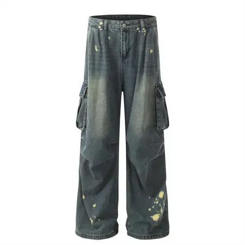 Jean Men's American street style multi-pocket cargo jeans Size US 32 / EU 48 - 1 Thumbnail