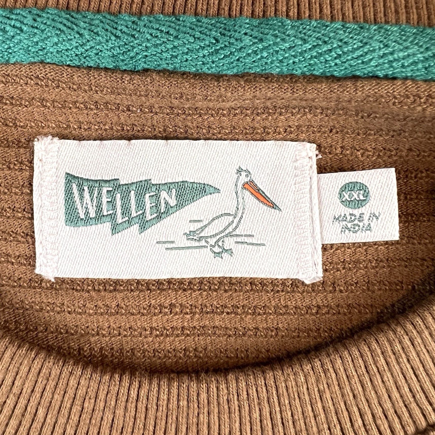 Vintage Wellen Sweatshirt Mens XXL Knit Crew Neck Lightweight Pullover Brown Solid Beach Outdoor Classic Hiking Walking Size US XXL / EU 58 / 5 - 3 Thumbnail