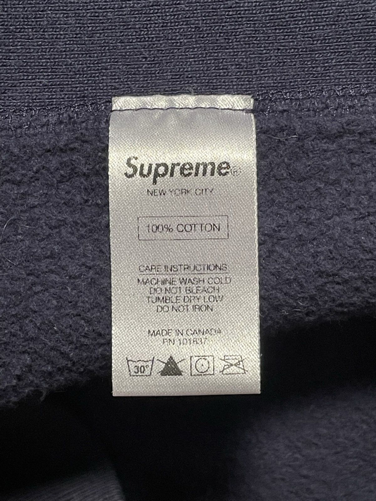 Supreme FW14 Navy Tonal Supreme Box Logo Hoodie Size US S / EU 44-46 / 1 - 5 Thumbnail