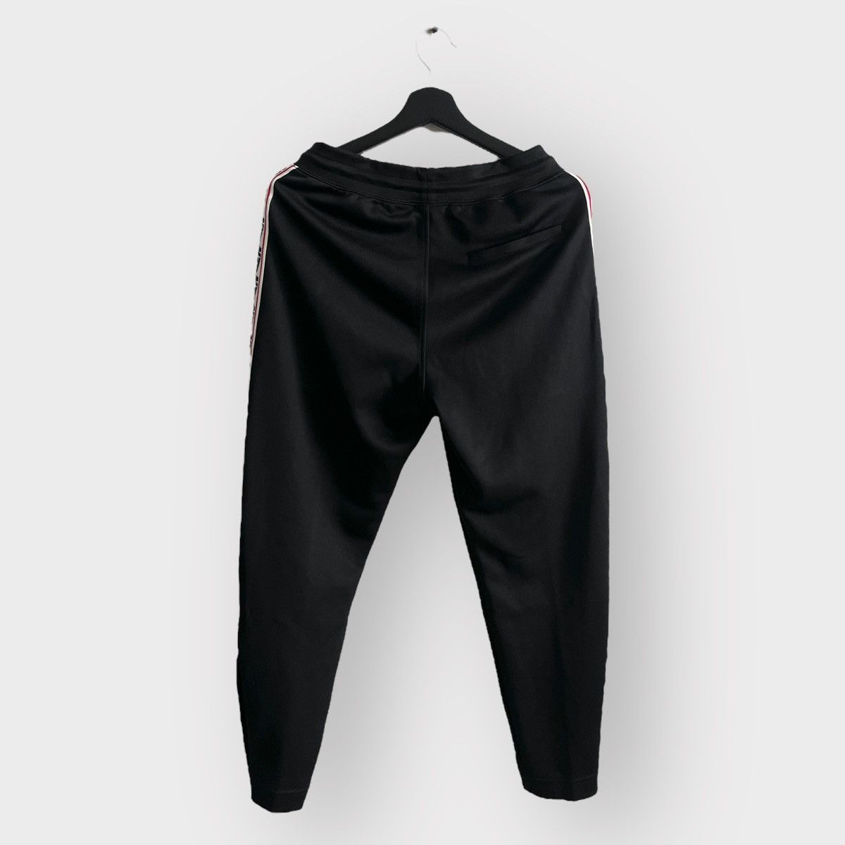 Nike STEAL! 2000s Nike Black Sail Taped Poly Track Pants Size US 30 / EU 46 - 2 Thumbnail