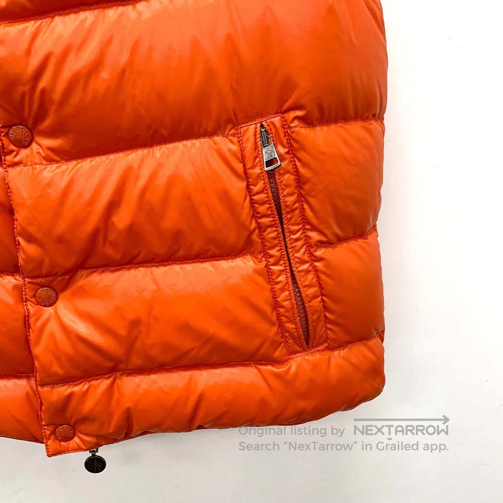 Moncler Moncler Tib Series Orange Logo Sleeveless Down Vest. Size US M / EU 48-50 / 2 - 4 Thumbnail