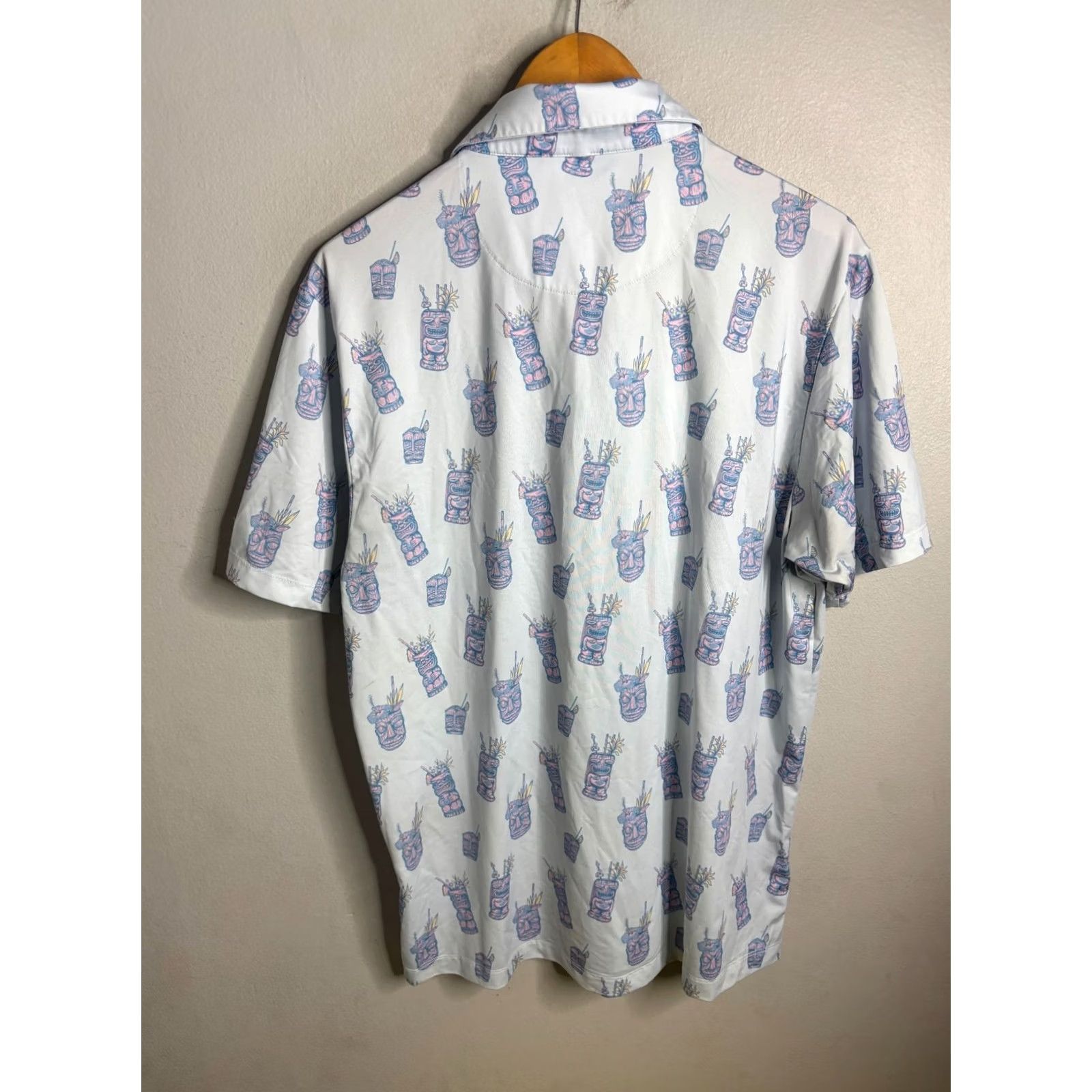 Vintage Bad Birdie Shirt Mens L Polo Lets Get Tiki Tropical Stretch Golf Casual Size US L / EU 52-54 / 3 - 7 Thumbnail