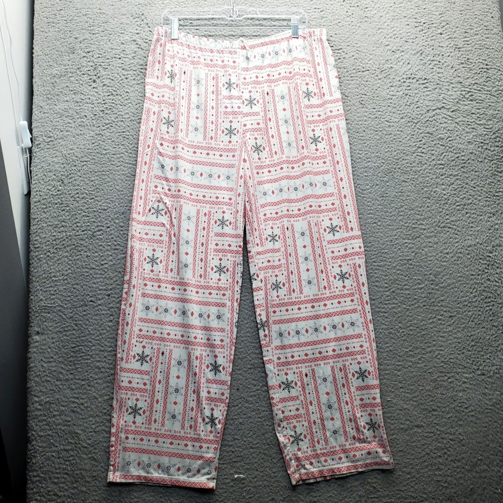 Ellen Tracy Ellen Tracy Pajama Set Womens L Multicolor Snow Flag Print Winter Button Front Size ONE SIZE - 5 Thumbnail