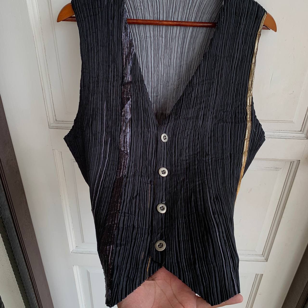 Issey Miyake Vintage ISSEY MIYAKE PLEATS PLEASE Vest Size 36R - 3 Thumbnail