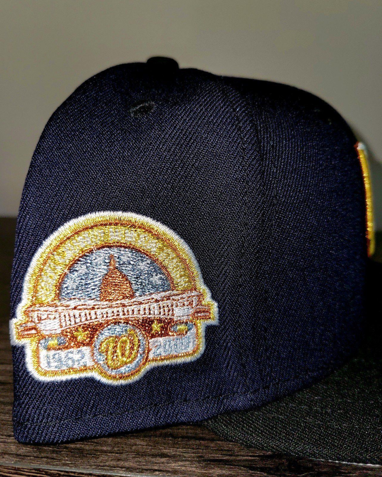 New Era *Firm* 7 3/4 Washington Nationals Fitted Hat Metallic Logo Size ONE SIZE - 3 Thumbnail
