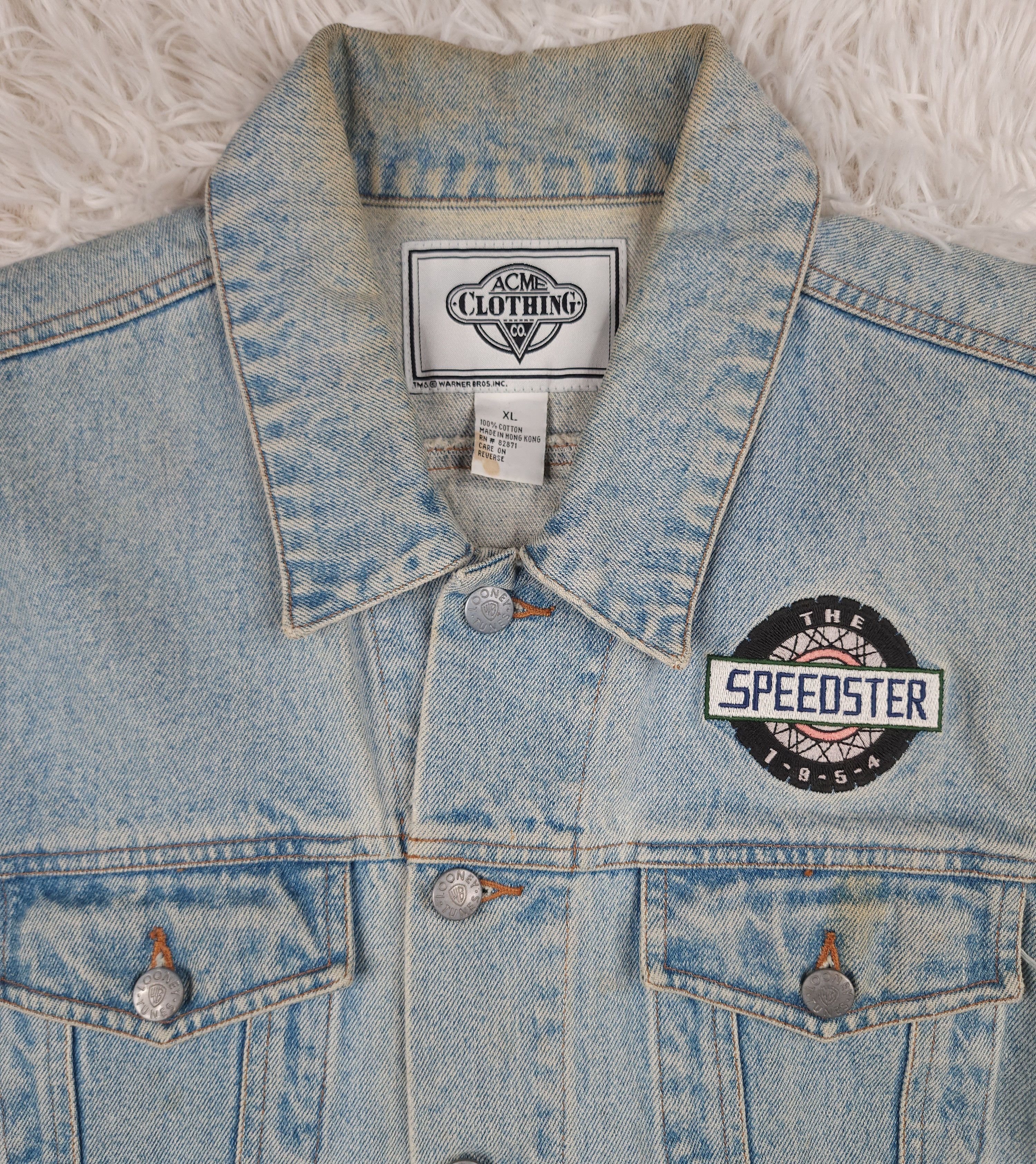 Acme Clothing Vintage ACME Taz The speedster Tasmanian devil denim vest Size US XL / EU 56 / 4 - 3 Thumbnail