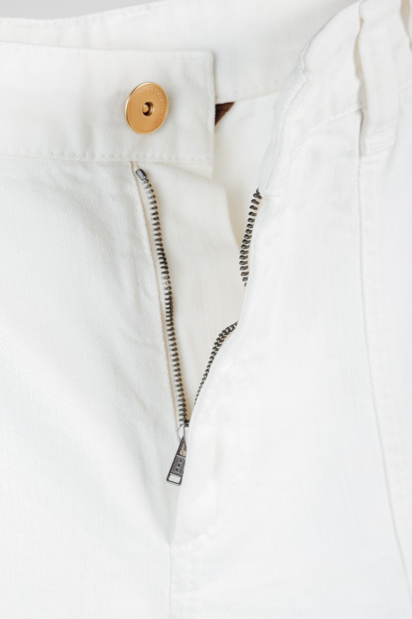 Brunello Cucinelli Brunello Cucinelli White Cotton Straight-Leg Jeans Size 31" - 9 Thumbnail