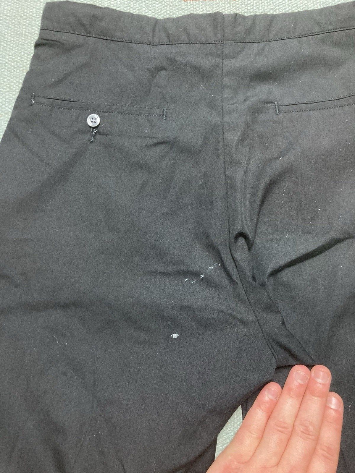 Vintage vtg 70s shorts poly cotton black paint stained distressed 27 Size US 27 - 8 Thumbnail