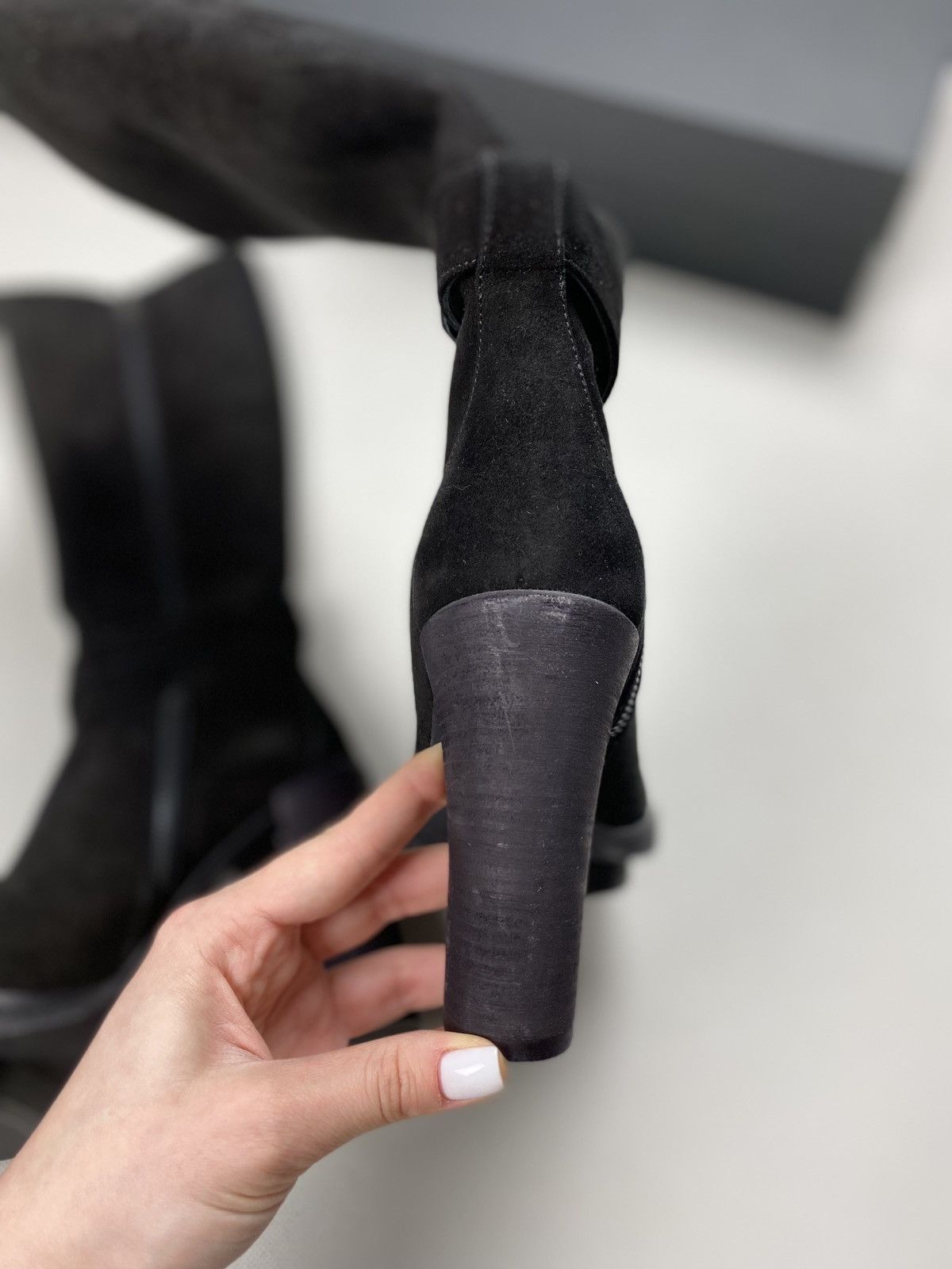 Ann Demeulemeester New! Ann Demeulemeester suede over the knee heeled boots Size US 7.5 / IT 37.5 - 15 Thumbnail