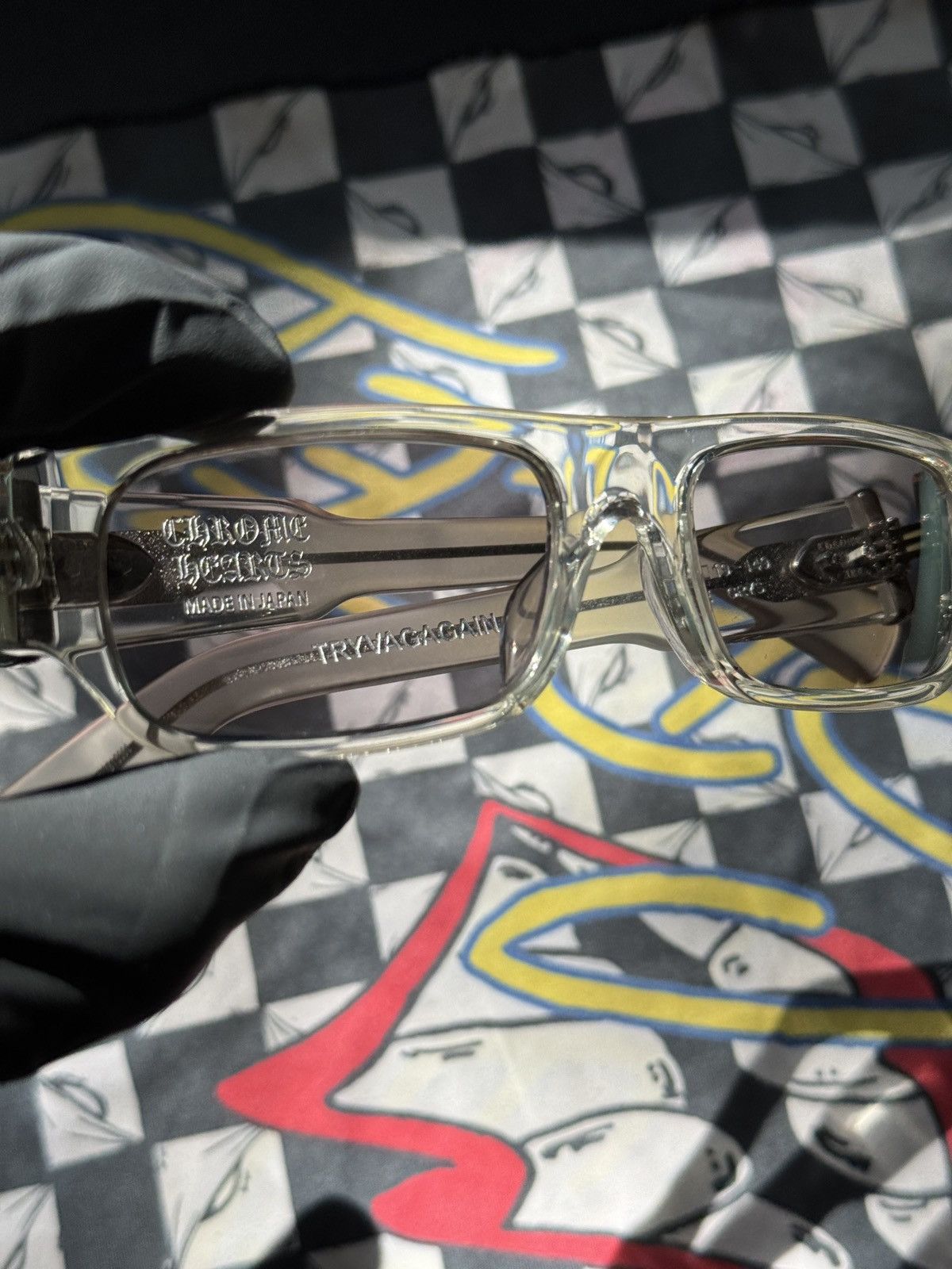Chrome Hearts Chrome Hearts TRYVAGAGAIN Crystal/Silver Sunglasses Size ONE SIZE - 2 Thumbnail