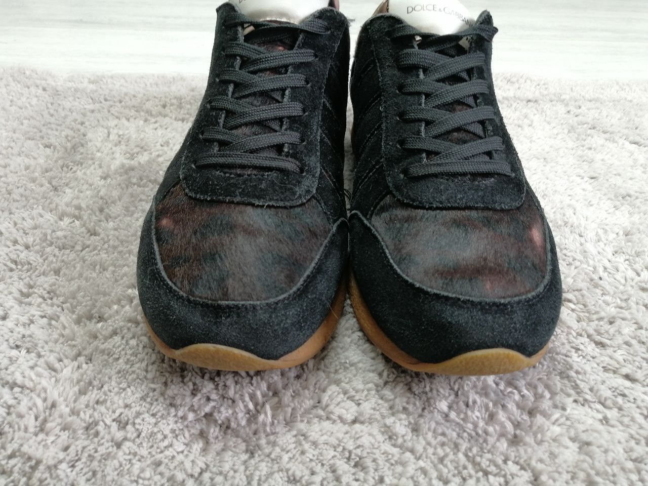 Dolce & Gabbana Suede Pony Fur Sneakers Black Size US 8 Size US 8 / EU 41 - 6 Thumbnail