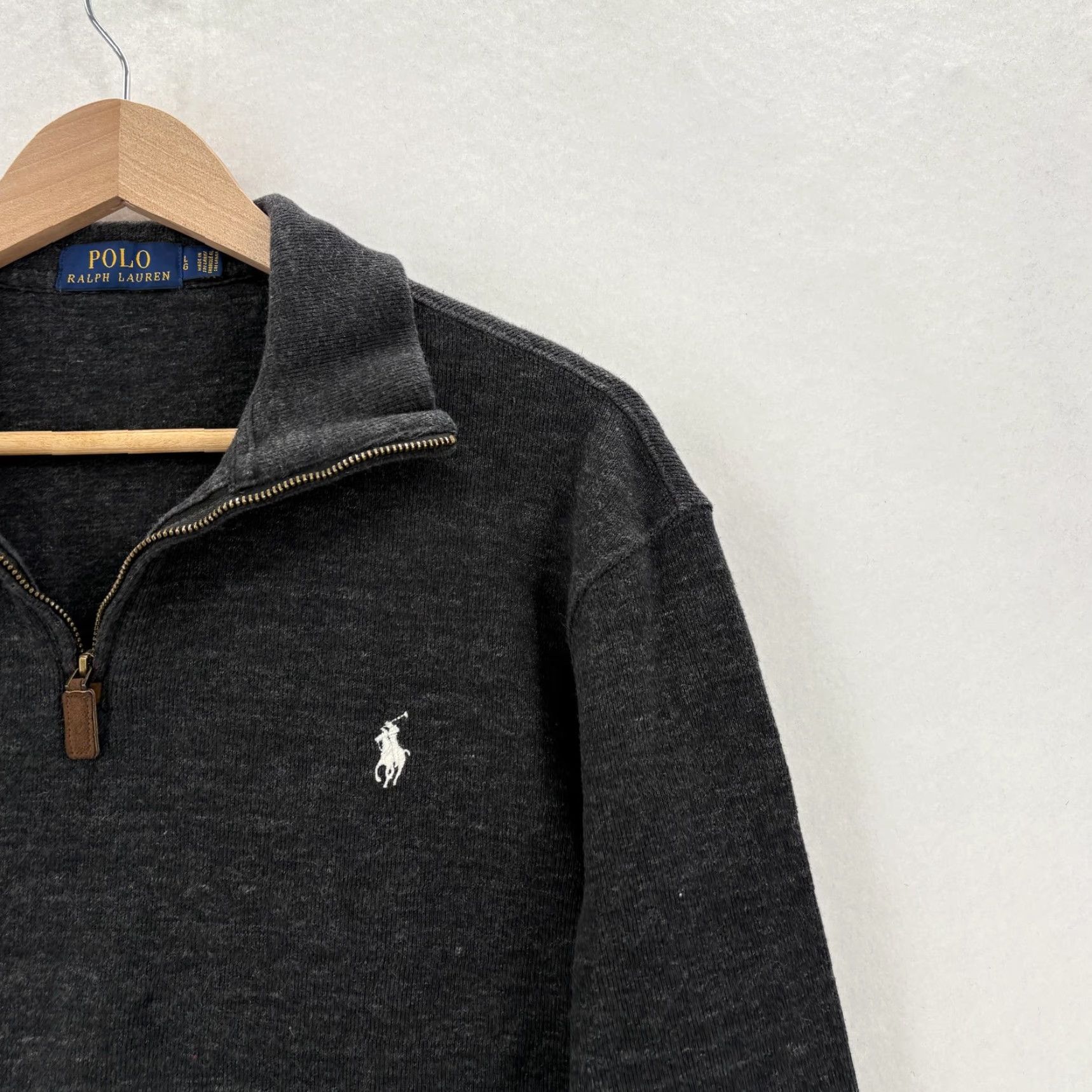 Polo Ralph Lauren Polo Ralph Lauren Sweater Mens Large Gray 1/4 Zip Mock Neck Knit Pullover Pony Size US L / EU 52-54 / 3 - 2 Thumbnail