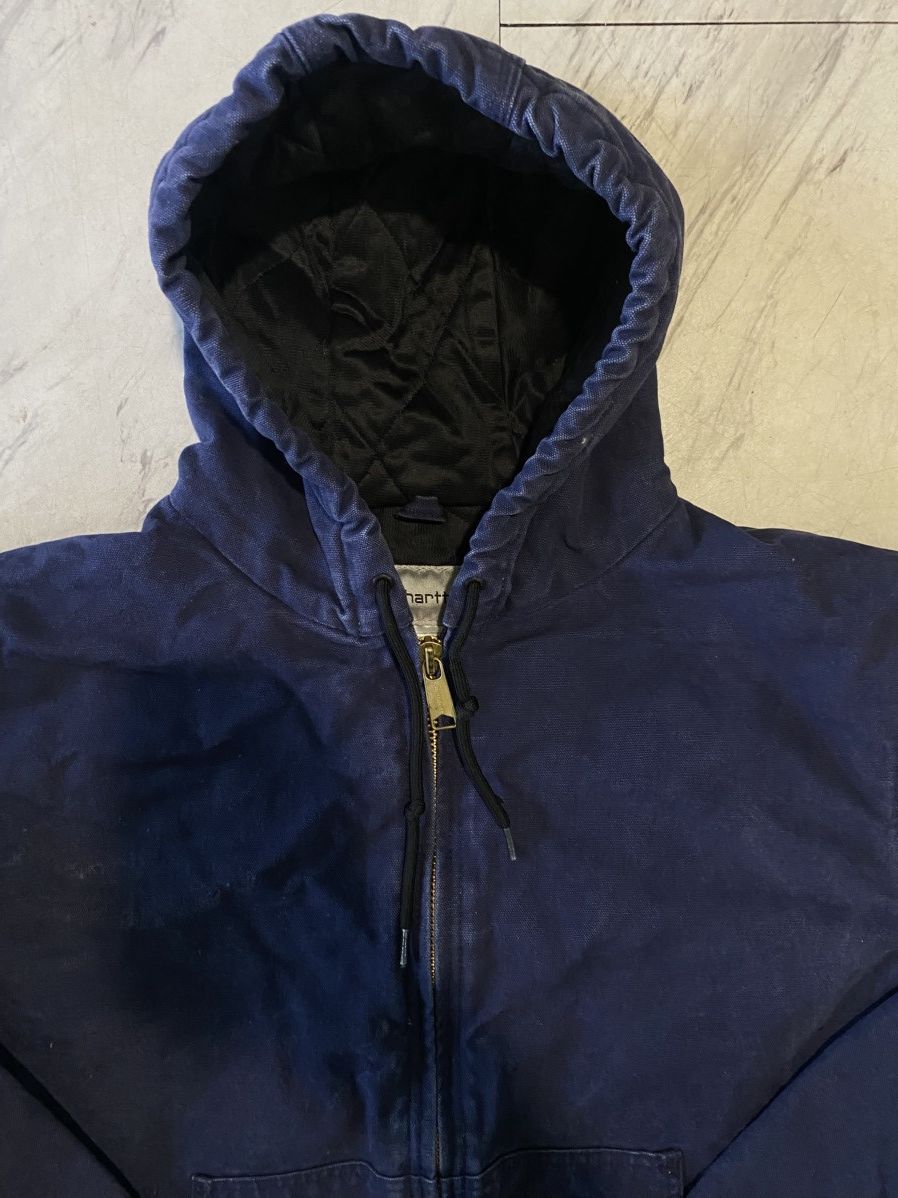 Carhartt Carhartt Hooded Blue Jacket Mens XL Size US XL / EU 56 / 4 - 3 Thumbnail