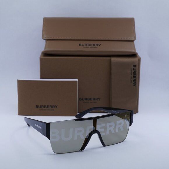 Burberry Burberry BE4291 3001/G Sunglasses Black Shield Frame Size ONE SIZE - 12 Thumbnail