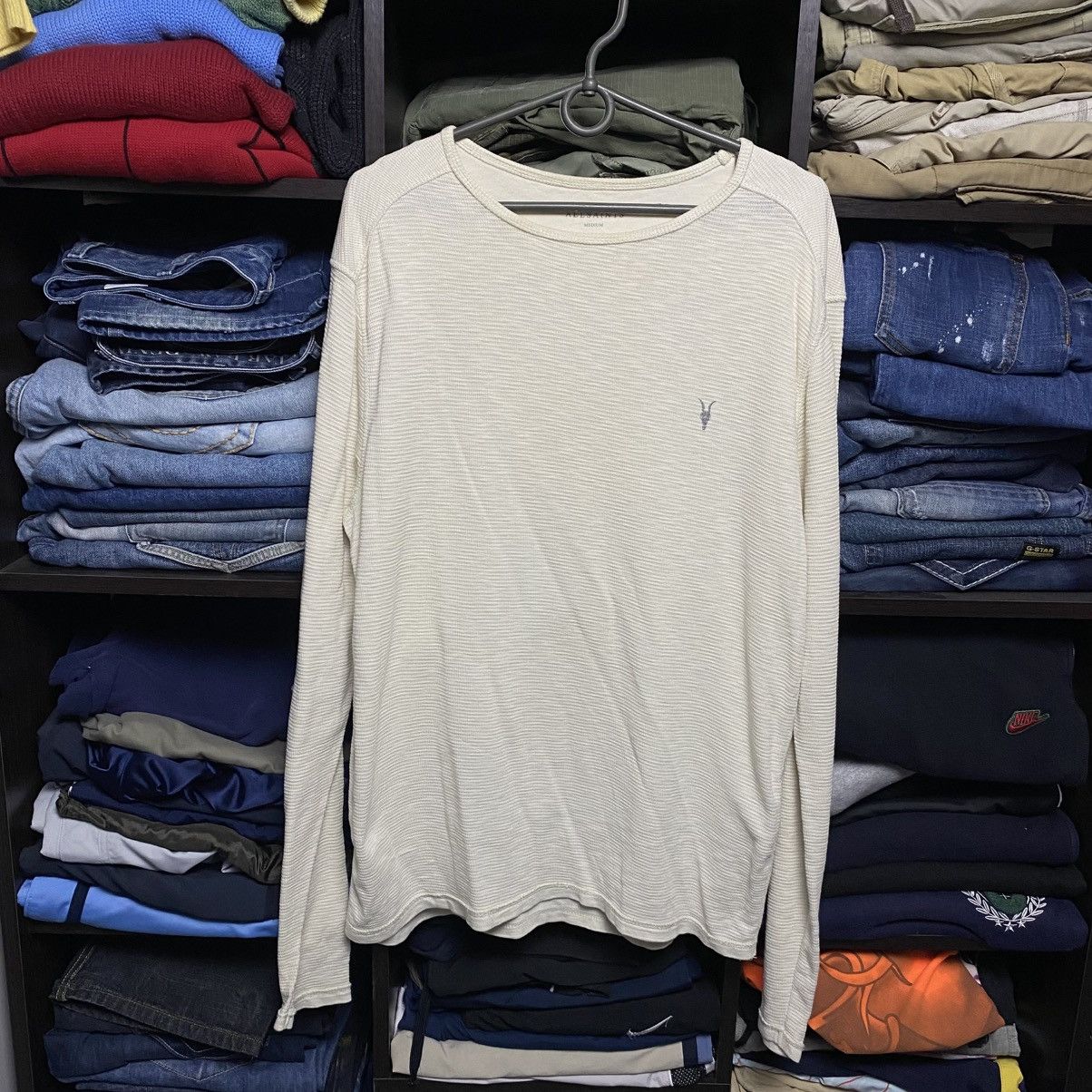 Allsaints Designer Allsaints small logo y2k streetwear longsleeve Size US M / EU 48-50 / 2 - 1 Thumbnail