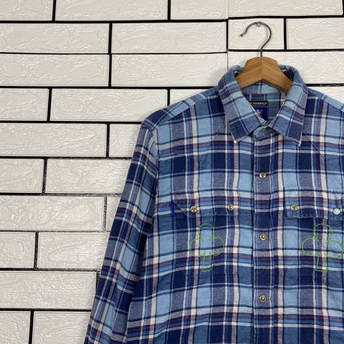 Buzz Rickson's 📌Vintage Flannel Jacket Button R Newbold Tartan Design Size US M / EU 48-50 / 2 - 8 Thumbnail