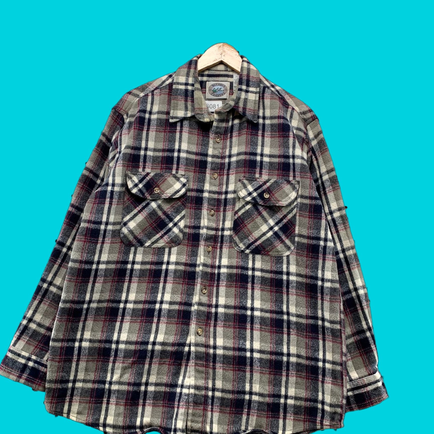 Vintage VINTAGE Trader Bay Shirt Mens L Brown Plaid Heavyweight Flannel Button-Down Shirt Size US L / EU 52-54 / 3 - 1 Thumbnail